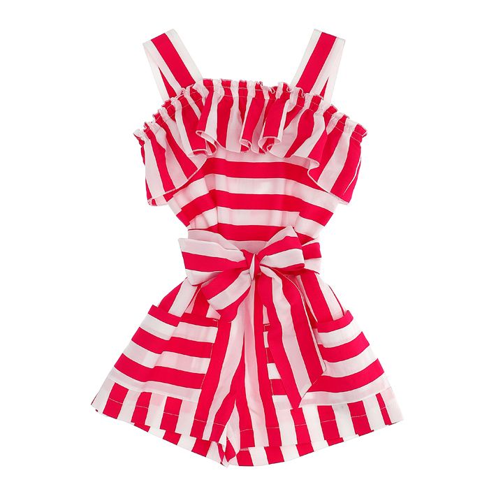 Striped viscose shorts tracksuit