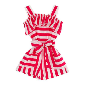 Striped viscose shorts tracksuit