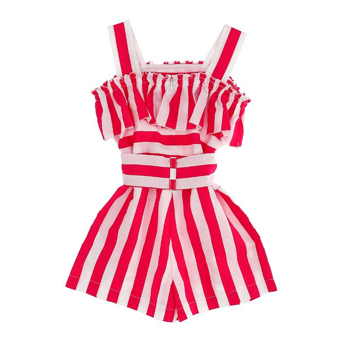 Striped viscose shorts tracksuit