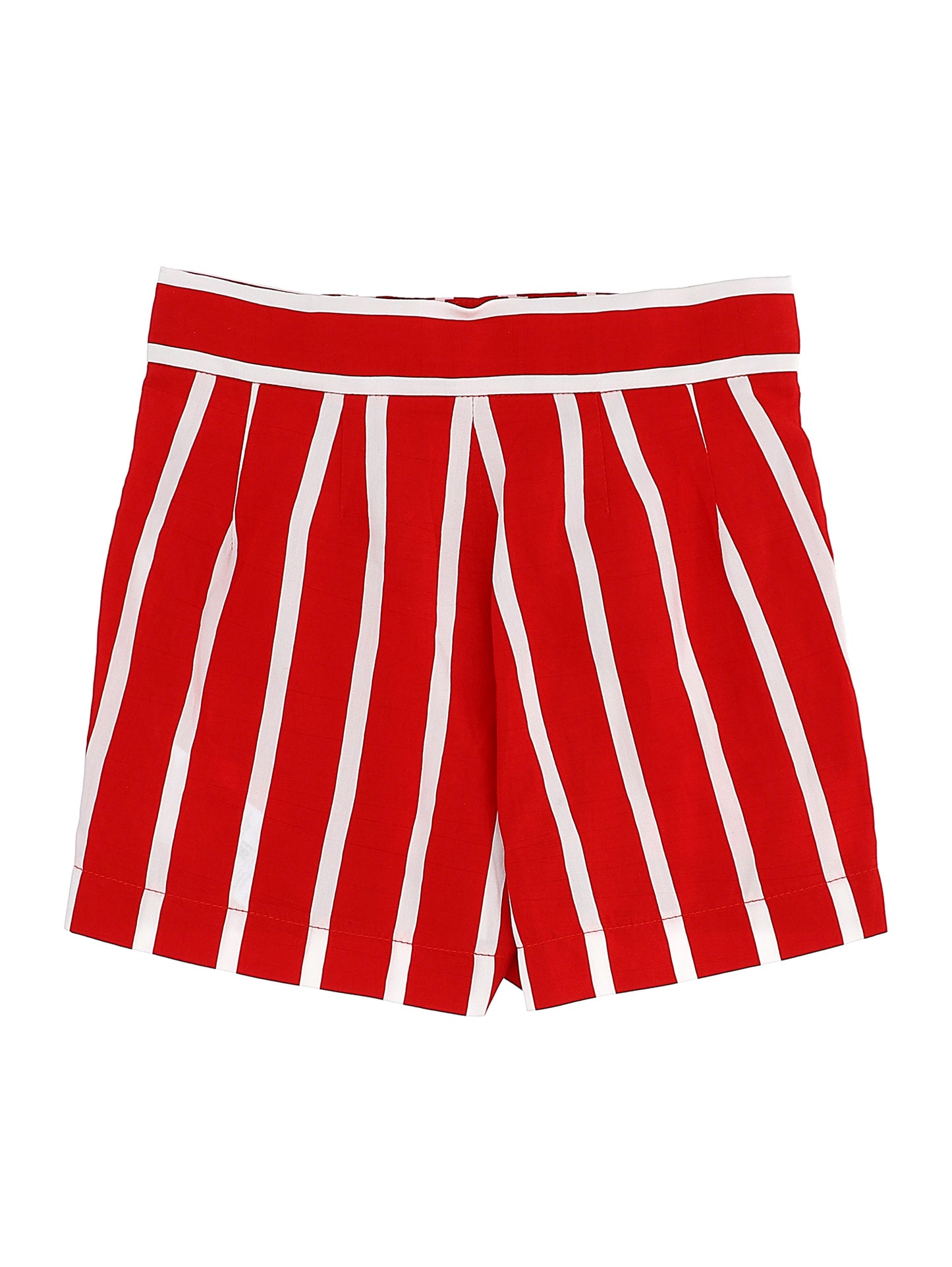 Striped viscose shorts