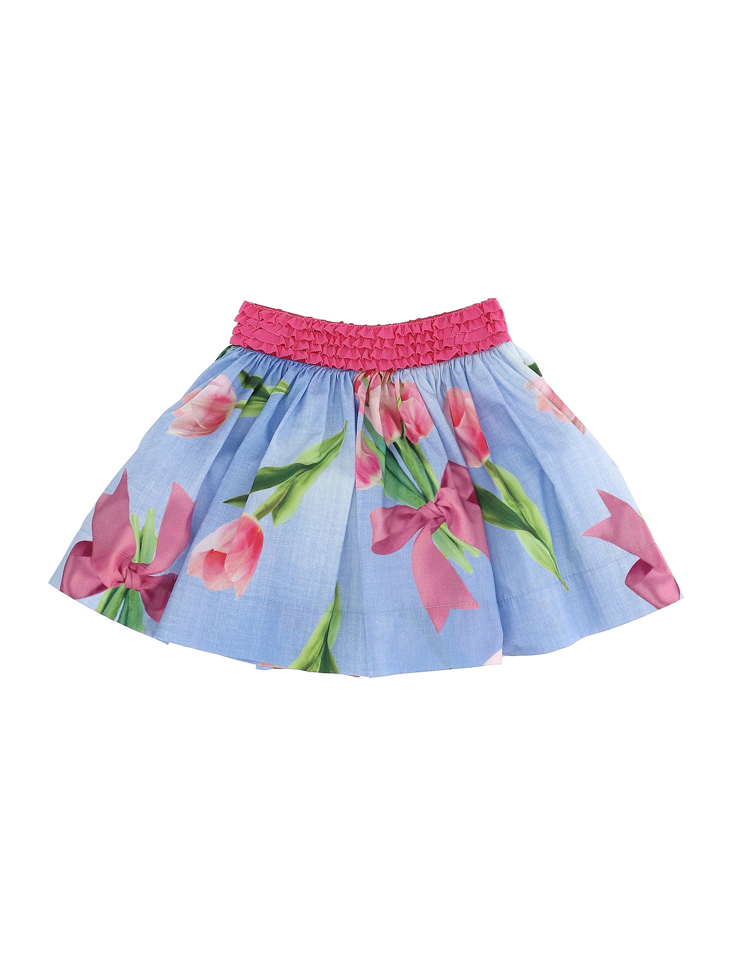 Floral print circle skirt