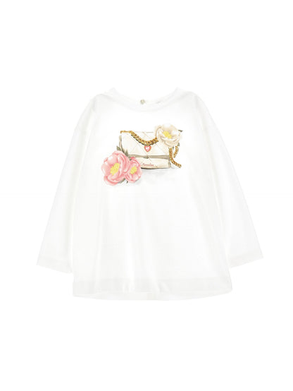 Long T-shirt with bag print