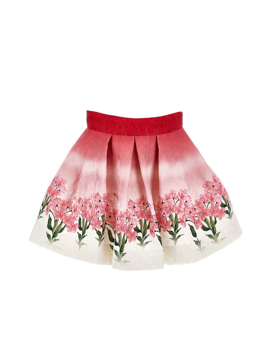 Floral quilted skirt