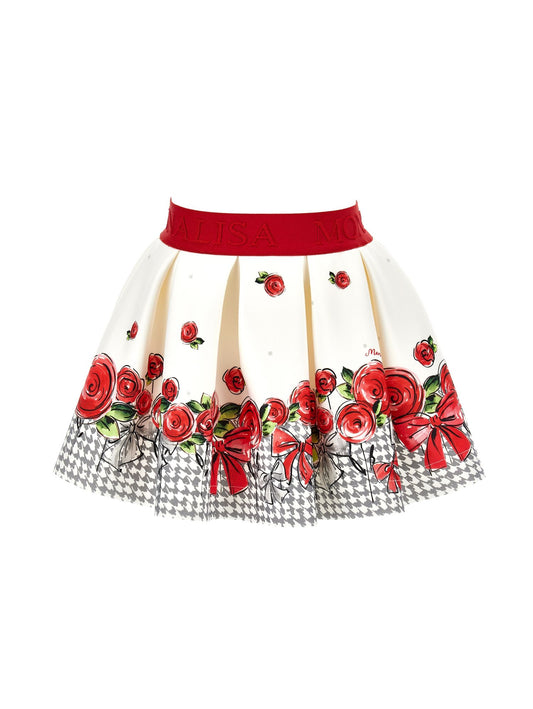 Floral neoprene skirt