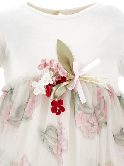 High-waisted tulle dress