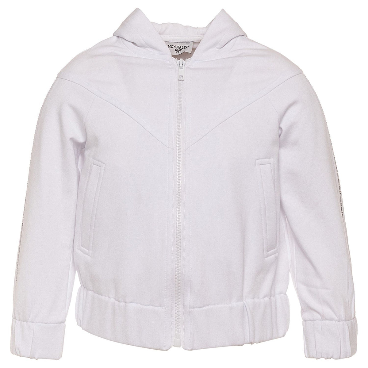 Sweatshirt with rhinestone bands