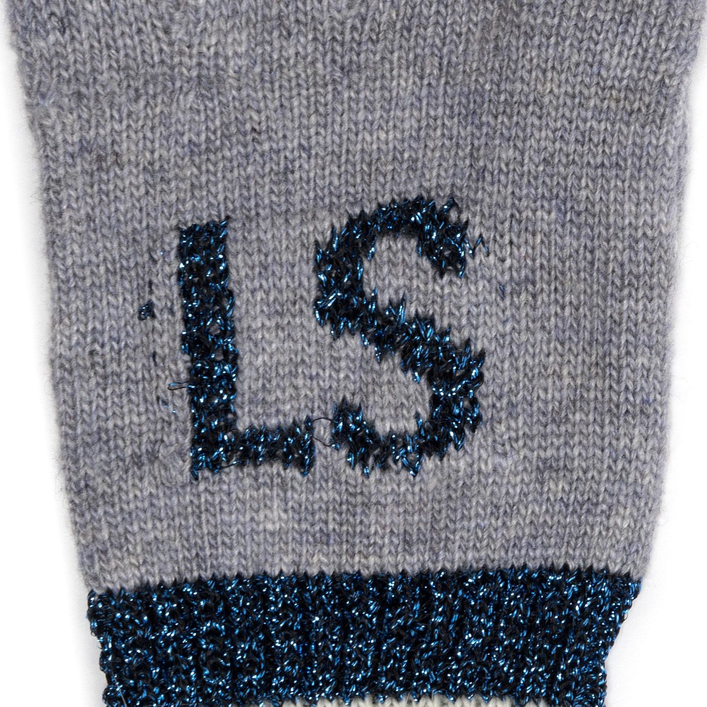Wool and lurex gloves