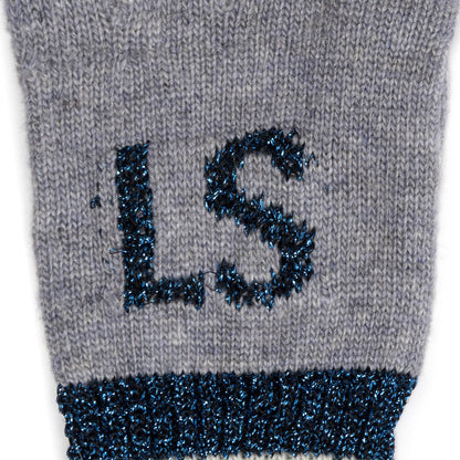 Wool and lurex gloves