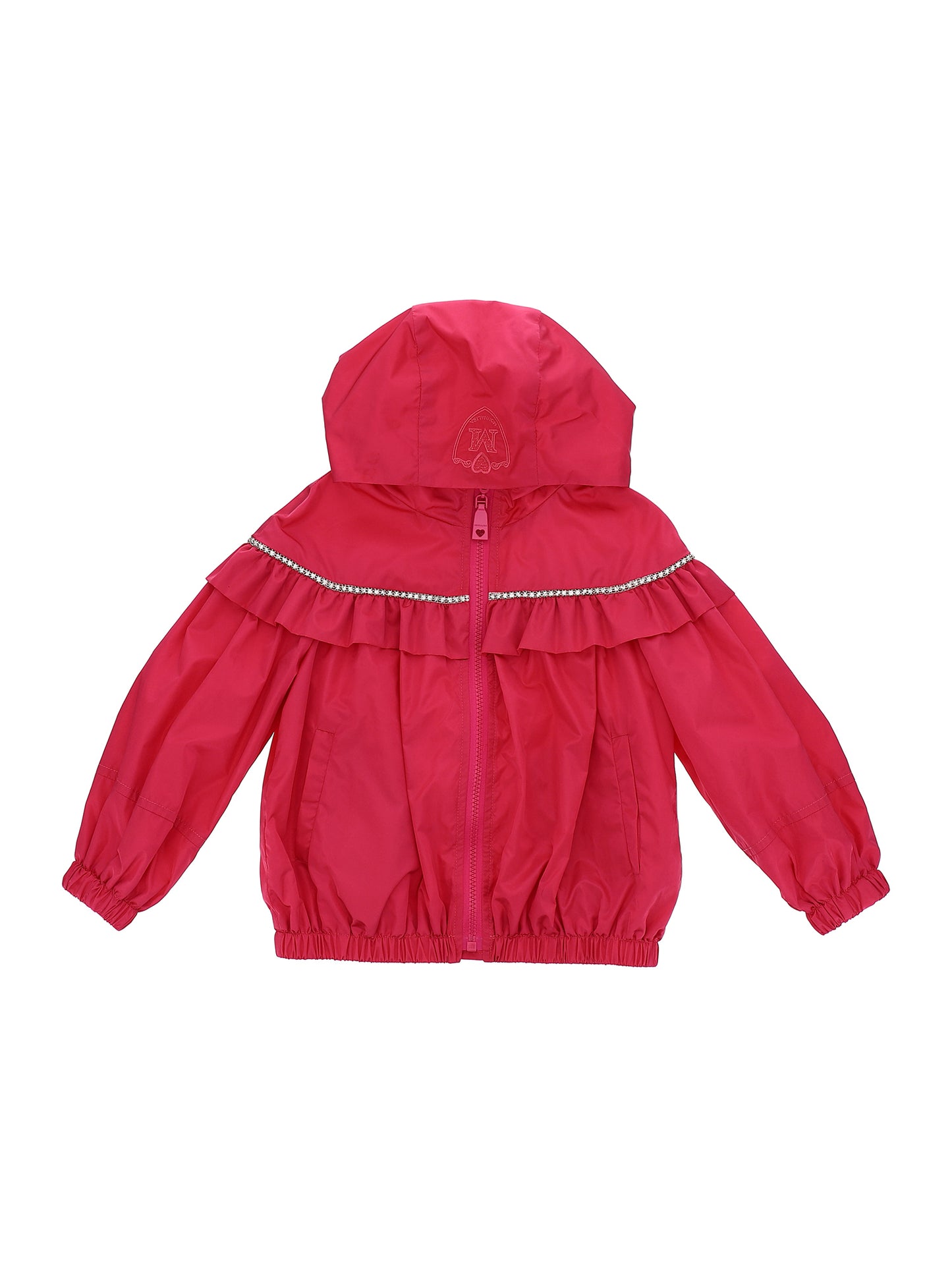 Windbreaker jacket with rhinestones