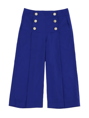 Navy poplin trousers