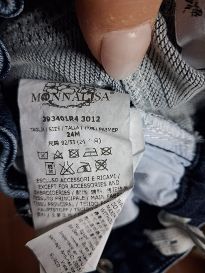 Jeans mit Gänseblümchen-Stickerei
