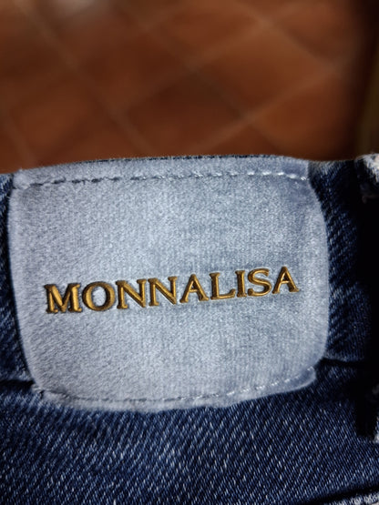 Jeans mit Gänseblümchen-Stickerei