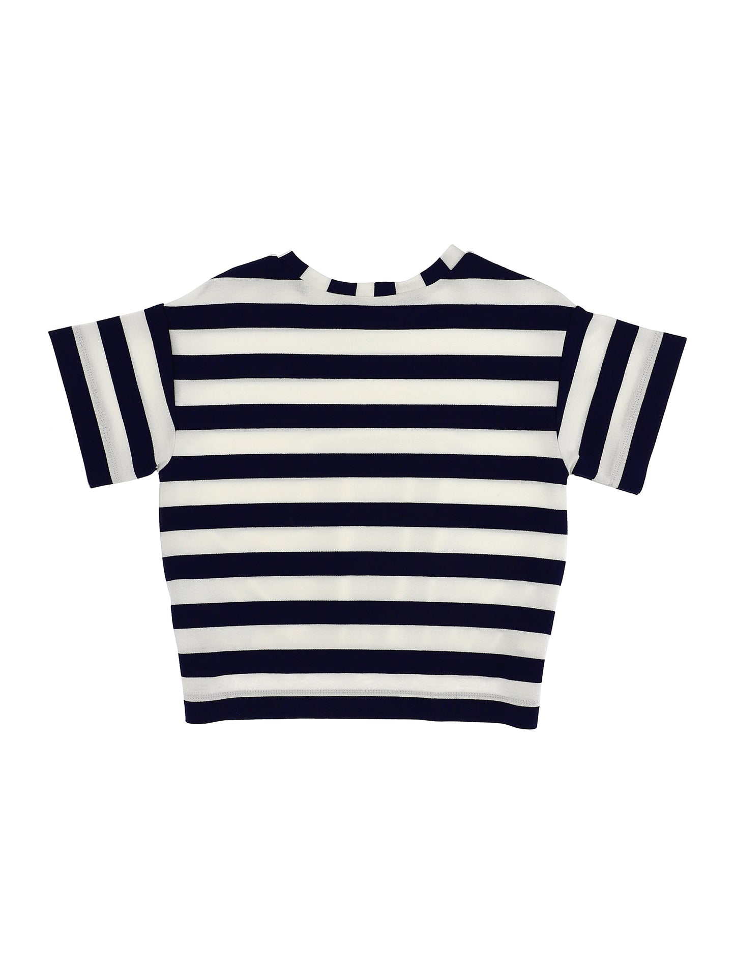 Striped T-shirt with lace