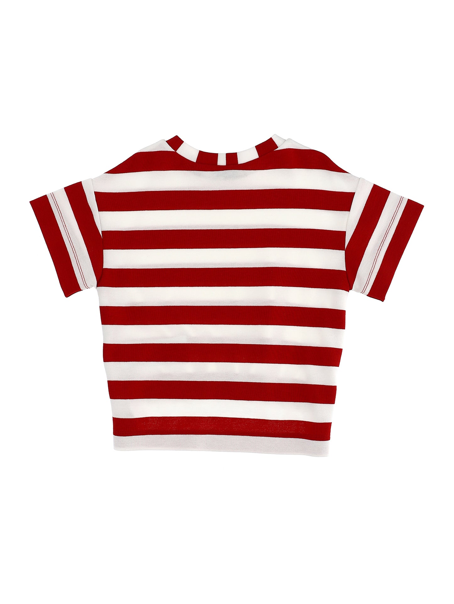 Striped T-shirt with lace