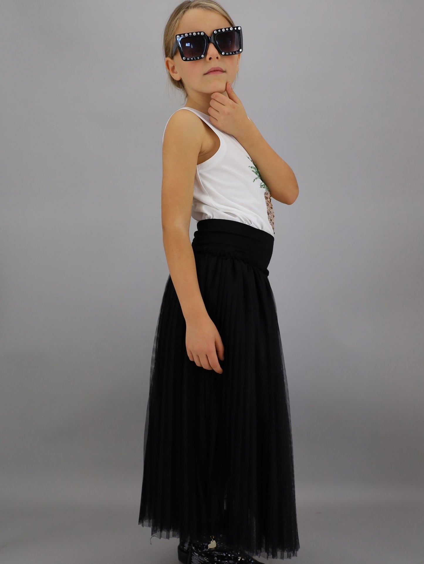 Long tulle skirt