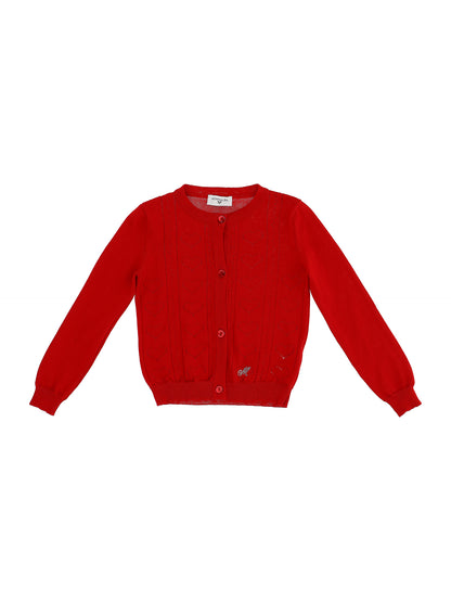 Openwork cotton cardigan