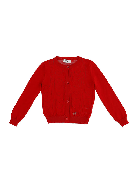 Openwork cotton cardigan