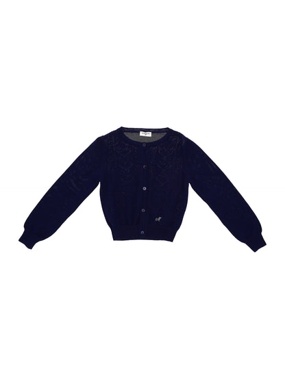 Openwork cotton cardigan