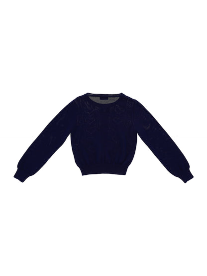 Openwork cotton cardigan