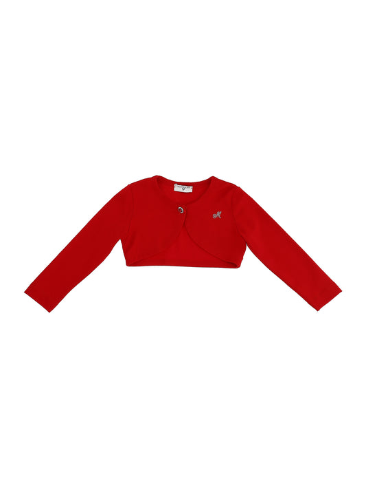 Plain knit cardigan