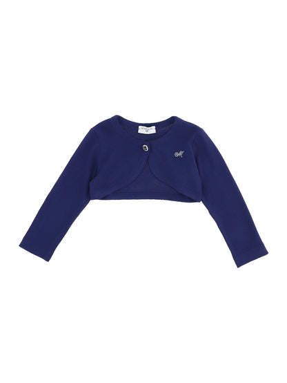 Plain knit cardigan