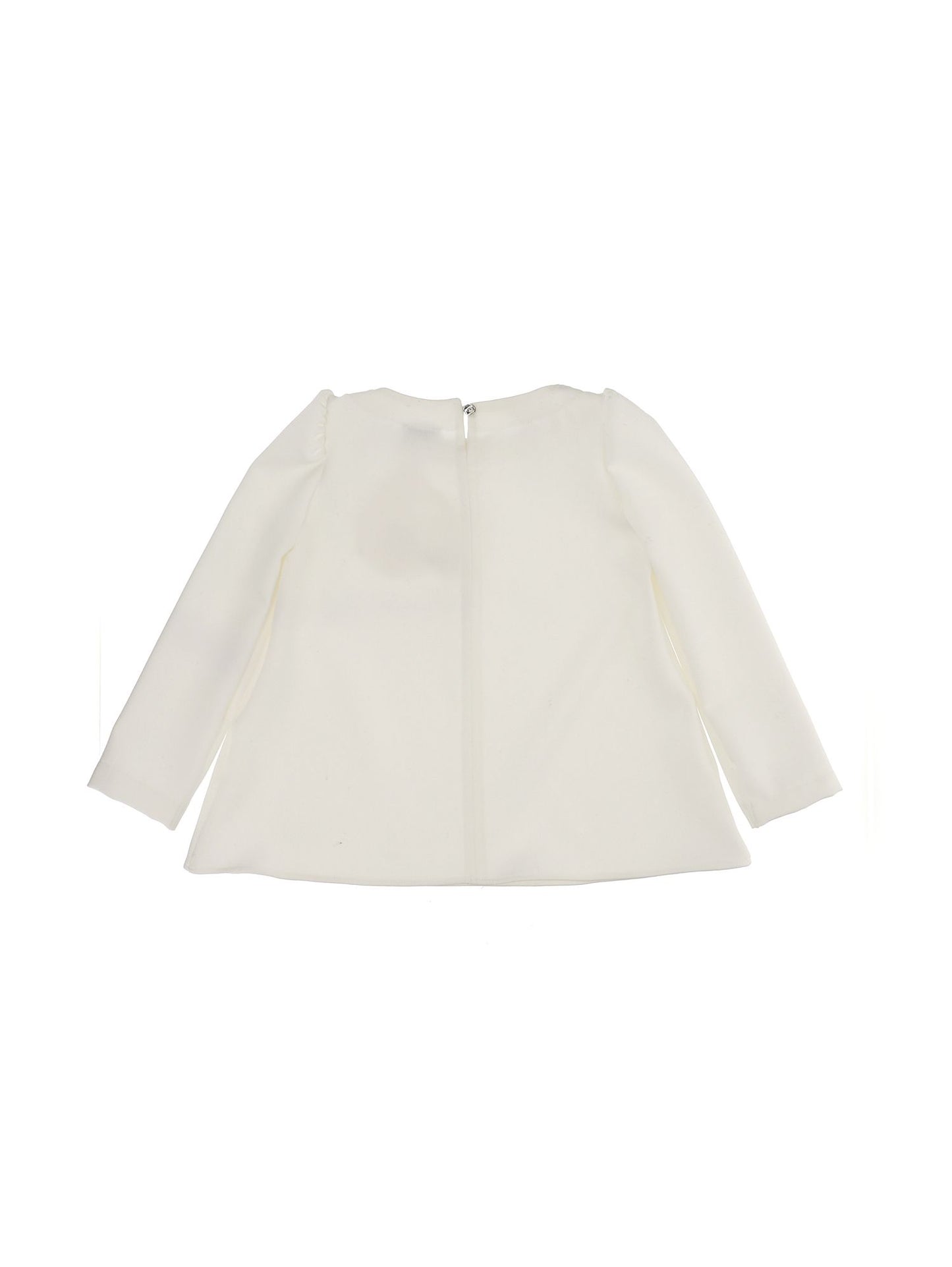 Blusa in crepe con fiore