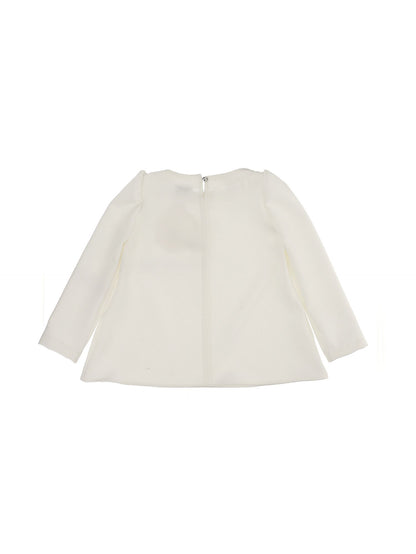 Blusa in crepe con fiore