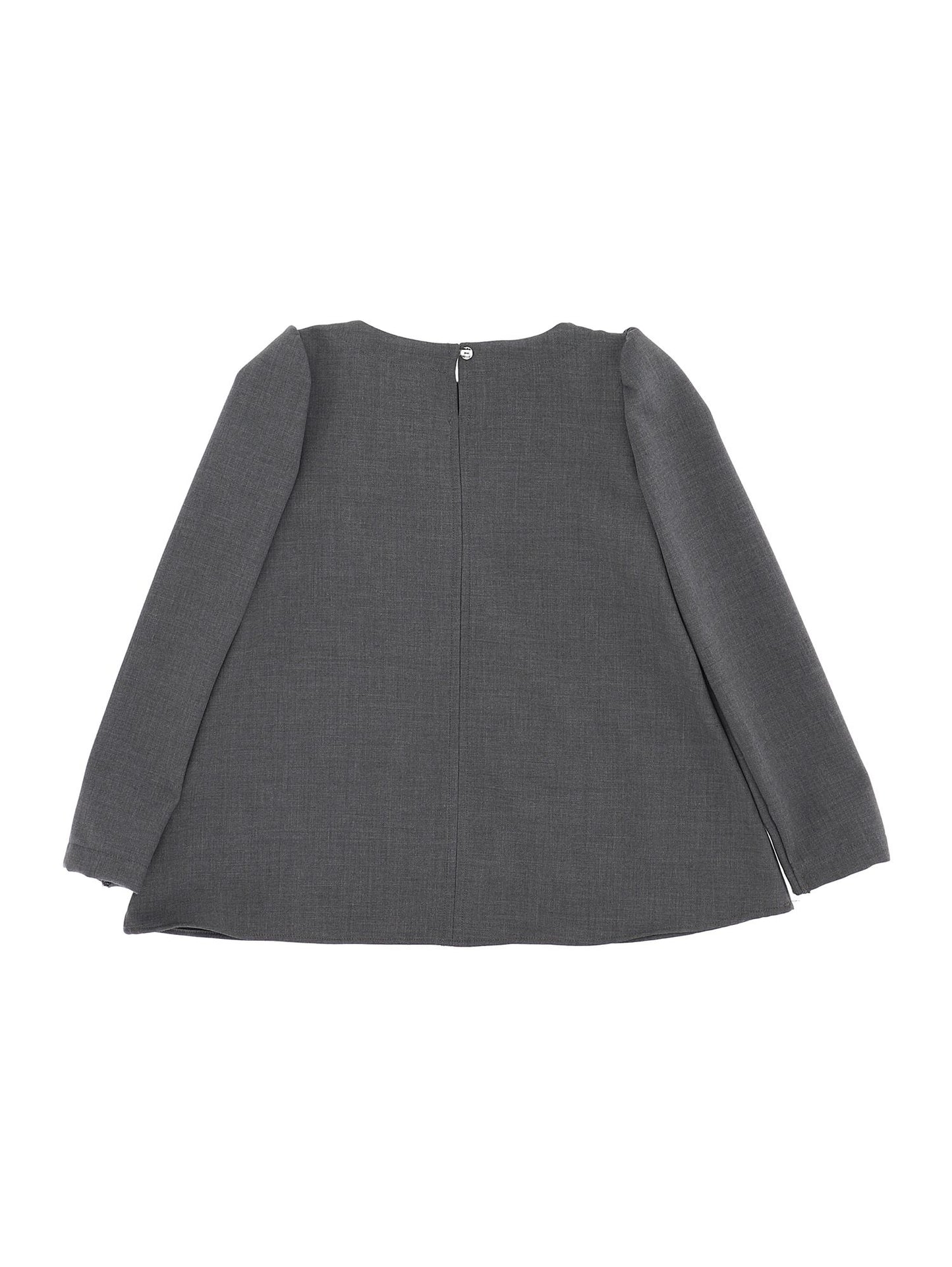 Blusa in crepe con fiore