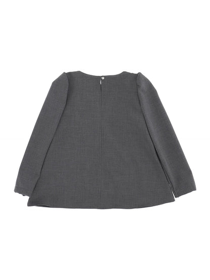 Blusa in crepe con fiore