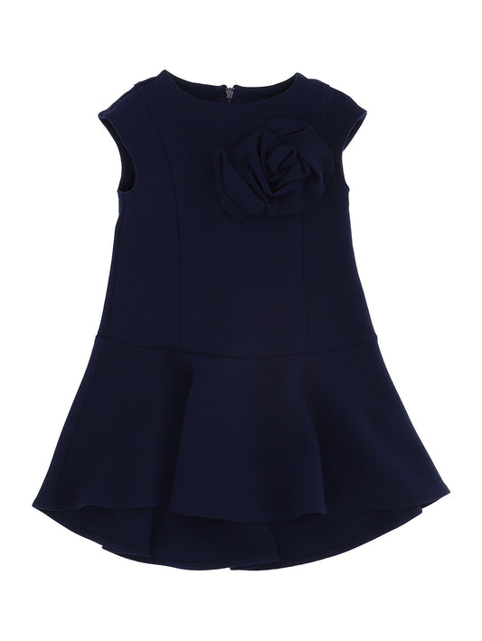 Ruffled crepe dress