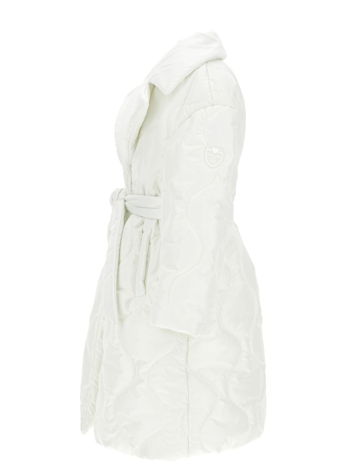 Quilted technical fabric coat