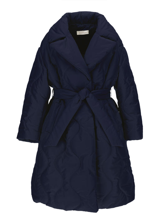 Quilted technical fabric coat