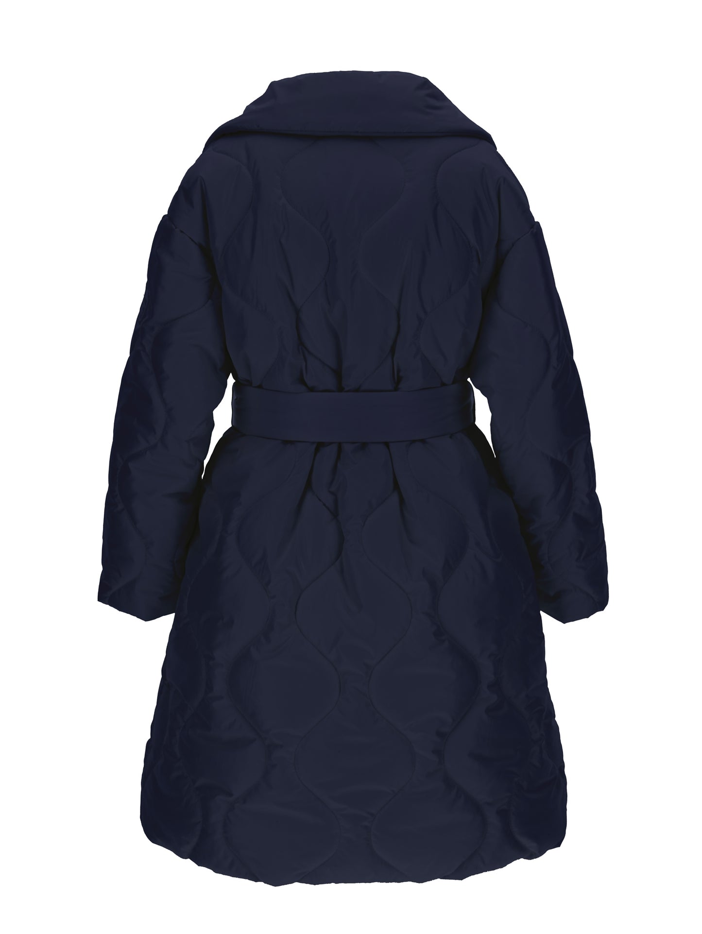 Quilted technical fabric coat