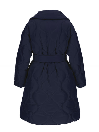 Quilted technical fabric coat