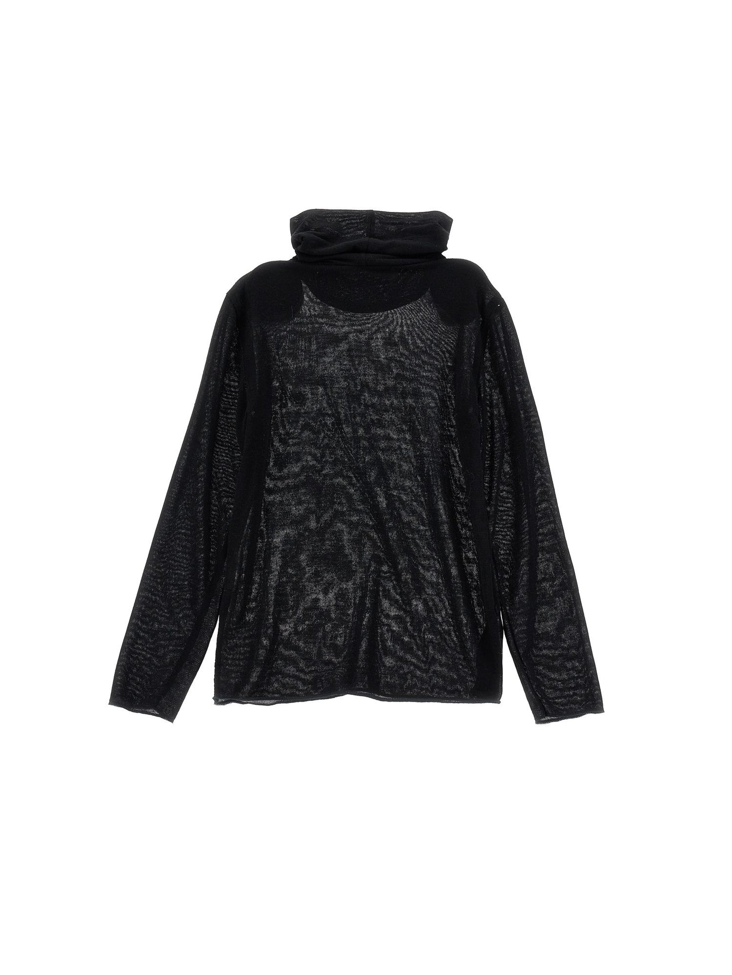 Jersey turtleneck with rhinestones