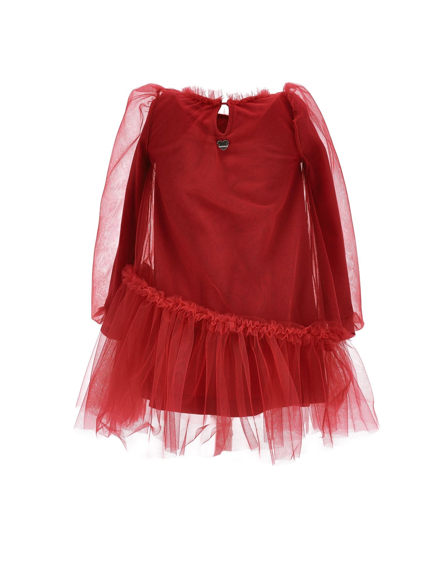 Tulle dress with flared sleeves