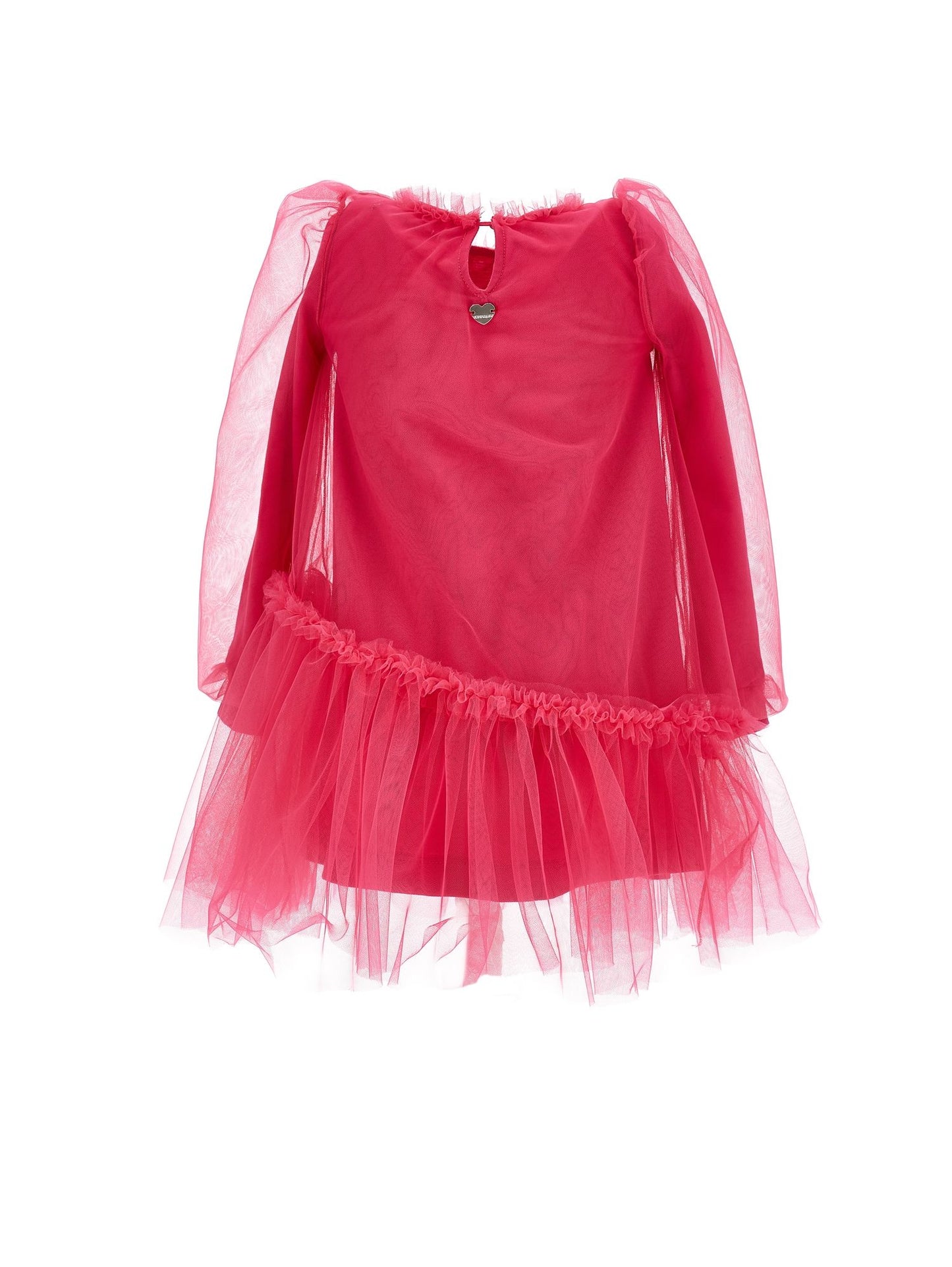 Tulle dress with flared sleeves