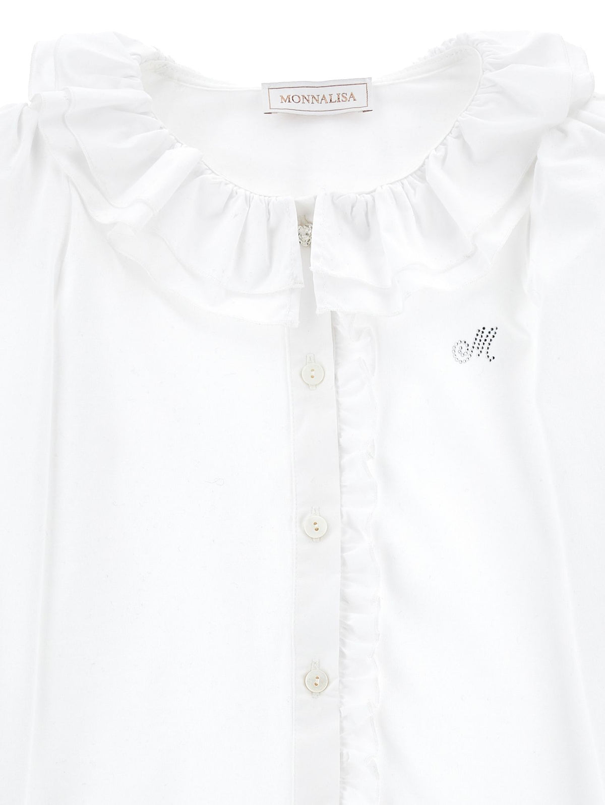 Jersey shirt with ruffles