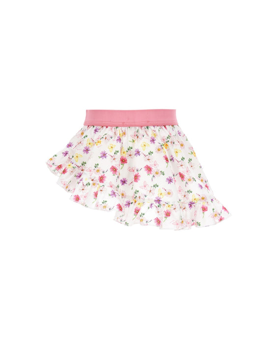 Muslin flower pareo skirt