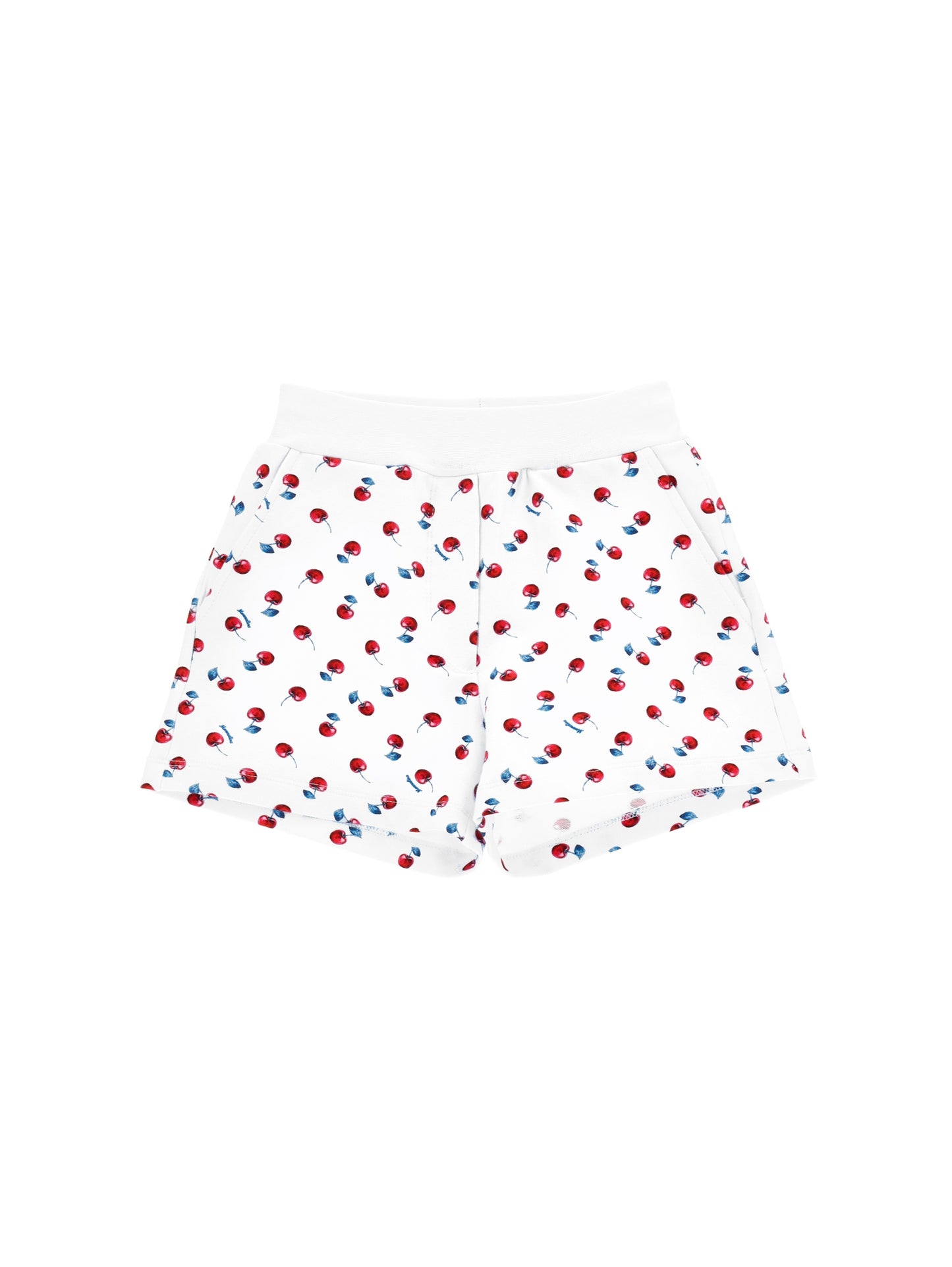 Cherry print cotton shorts