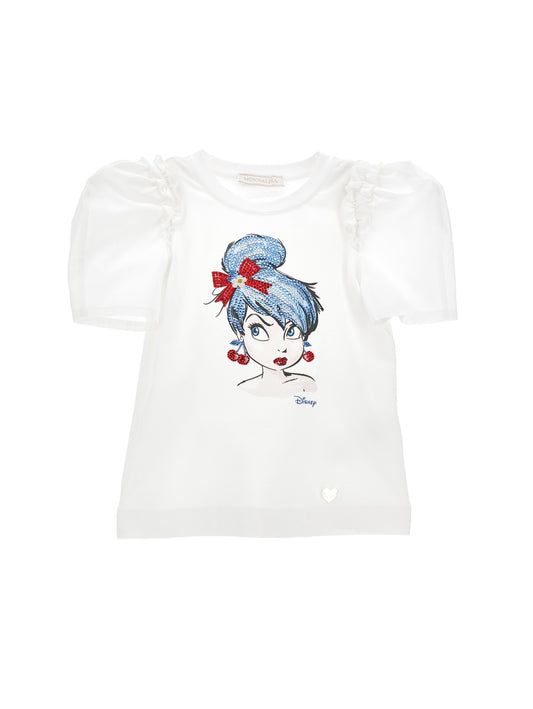 Tinkerbell balloon sleeve jersey t-shirt