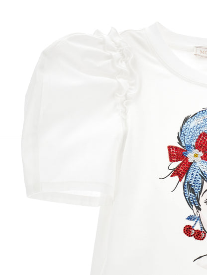 Tinkerbell balloon sleeve jersey t-shirt