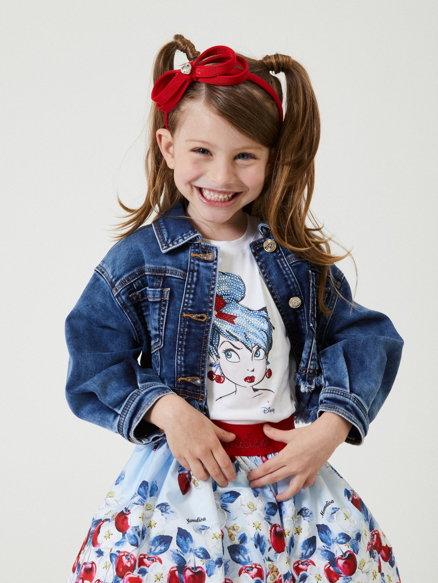 Tinkerbell balloon sleeve jersey t-shirt