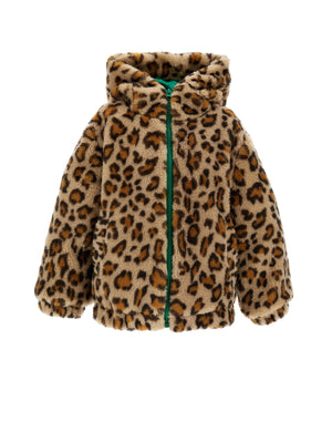 Spotted plush bomber jacket