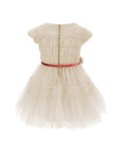 Ruffled tulle dress