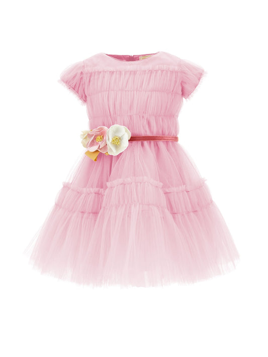 Ruffled tulle dress