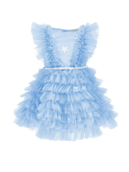 Robe en tulle à volants