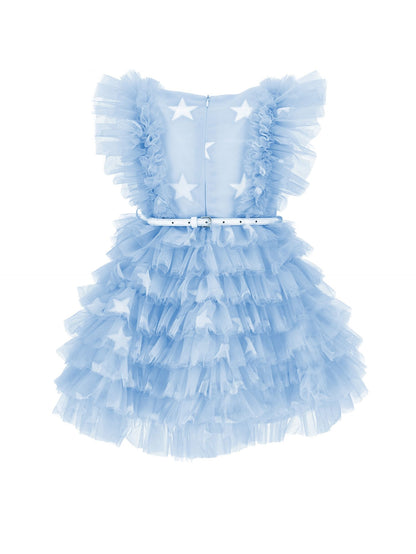 Robe en tulle à volants