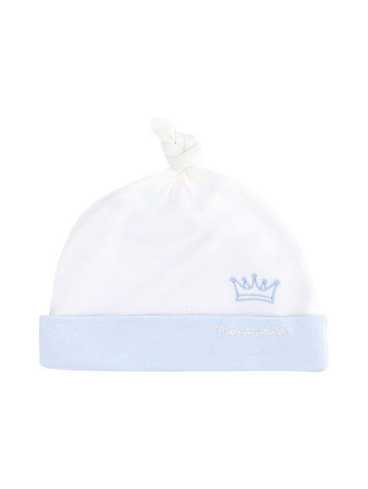 Cotton bonnet with crown embroidery