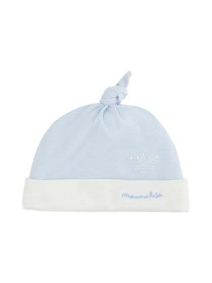 Cotton bonnet with crown embroidery